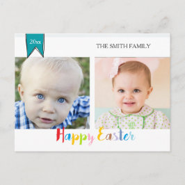 イースター2つの写真の郵便はがき シーズンポストカード