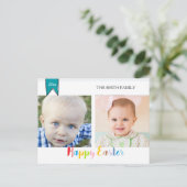 イースター2つの写真の郵便はがき シーズンポストカード (スタンド正面)