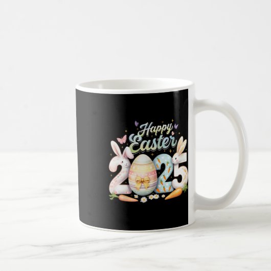 イースター2025 ウサギ 顔 イースターの日 女性 コーヒーマグカップ (右)