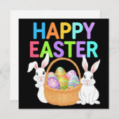 イースター2025 卵 ウサギ 可愛い ウサギ シーズンカード (正面/裏面)