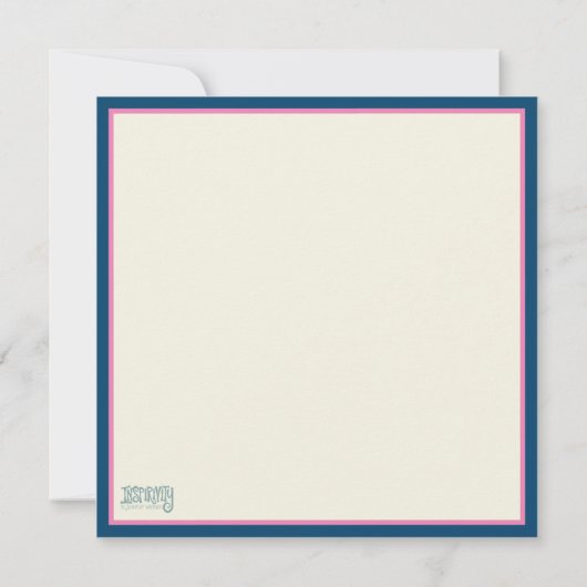 イースター3クロスかわいらしフローラ ノートカード (裏面)