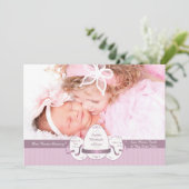 イースター3ピンクの写真誕生のお知らせ シーズンカード (スタンド正面)