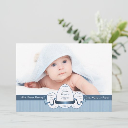 イースター3青の写真の誕生の発表 シーズンカード (スタンド正面)