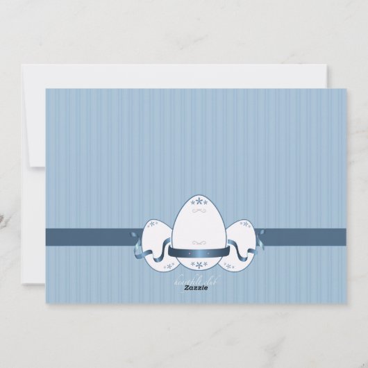 イースター3青の写真の誕生の発表 シーズンカード (裏面)