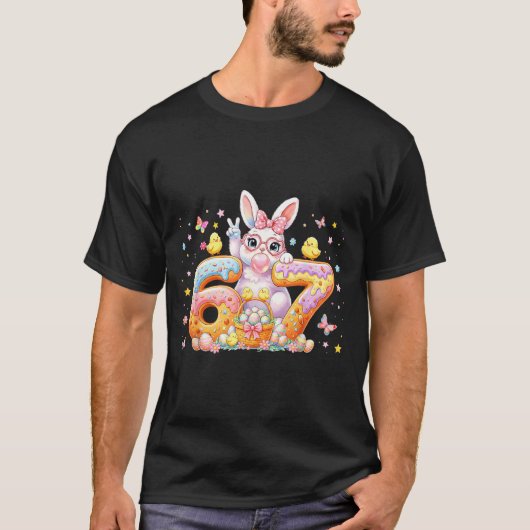 イースター67 かわいいウサギ メメボウ Tシャツ (正面)