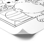 イースター うさぎ　たまご　子供用　ぬりえ ポスター (角)