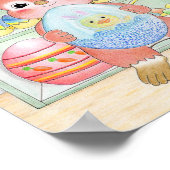 イースター　うさぎ　カラフル　たまご　子供部屋　 ポスター (角)