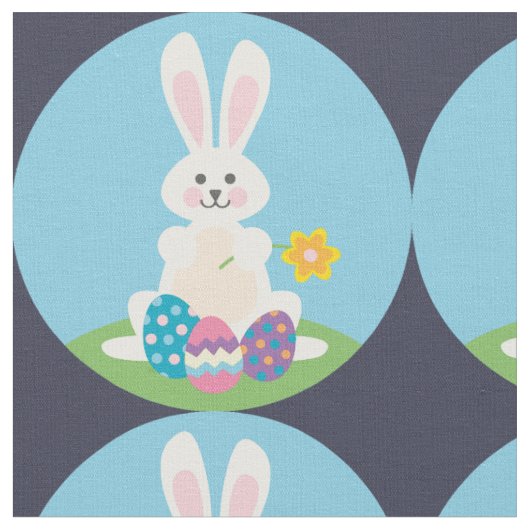 イースター、うさぎ 🐰 生地 🐰 ファブリック (クローズアップ)