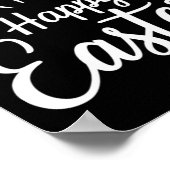 イースター おしゃれ うさぎ イースターの日 少年 男性 ポスター (角)