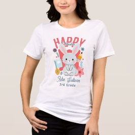 イースター おしゃれ パステル うさぎ 先生 トライブレンドＴシャツ