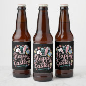 イースター おめでとう かわいい ウサギ たまご ビールラベル (ボトル)