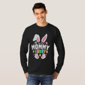 イースター お母さんウサギの耳 かわいいキャラクター Tシャツ (正面フル)