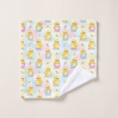 イースター かわいいひよこ 水彩 バスタオルセット (ウォッシュタオル)