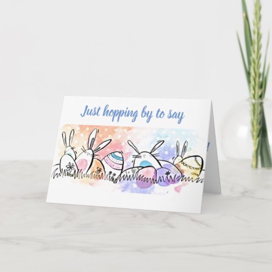 ***イースター***かわいいイースターEGSSからの願い シーズンカード (正面)