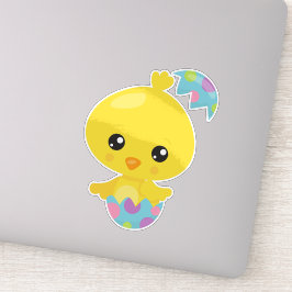 イースター、かわいいチキン、ベビーチキン、イースターエッグ シール