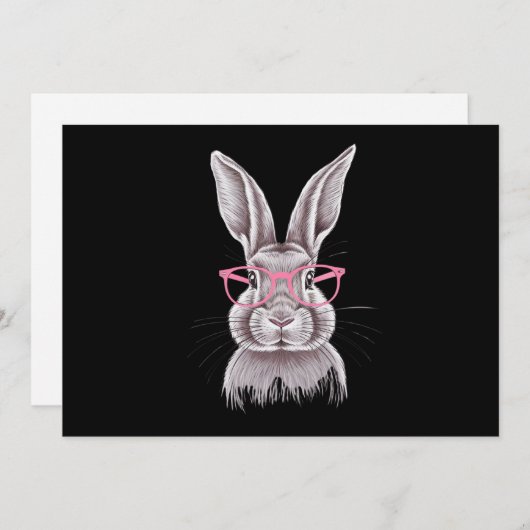 イースター かわいい ウサギ ファミリー ギフト シーズンカード (正面/裏面)