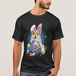イースター かわいい コーギー 犬 愛好家 うさぎ たまご イースター Tシャツ