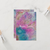 イースター アブストラクト ミックスメディア カード (正面/裏面インサイチュ)