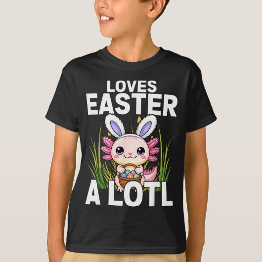 イースター アホロートル ウサギ 兎の耳 面白いダジャレ _1 Tシャツ (正面)