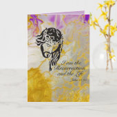 イースター・アレルヤ カード (黄色い花)