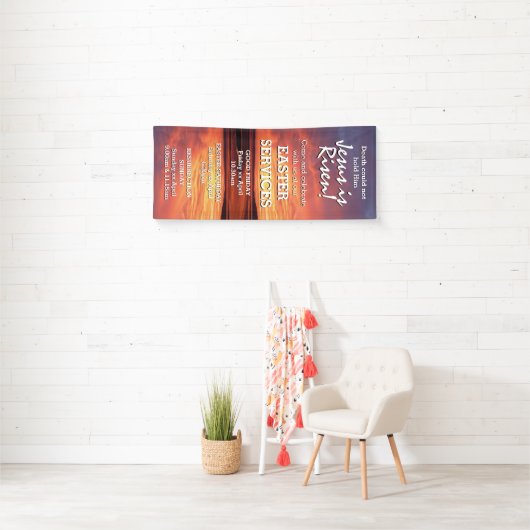 イースター・イエスが礼拝をカスタマイズ開始 横断幕 (インサイチュ)