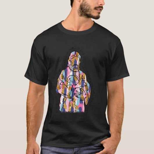 イースター イエス うさぎ 主よ、復活されました キリスト教 Tシャツ (正面)