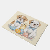 イースター・イングリッシュ・ブルドッグ ドアマット (アングル)