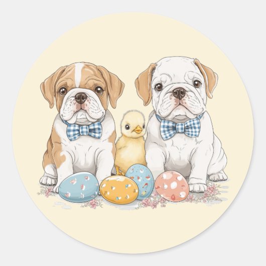 イースター・イングリッシュ・ブルドッグ ラウンドシール (正面)