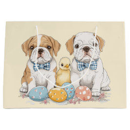 イースター・イングリッシュ・ブルドッグ ラージペーパーバッグ