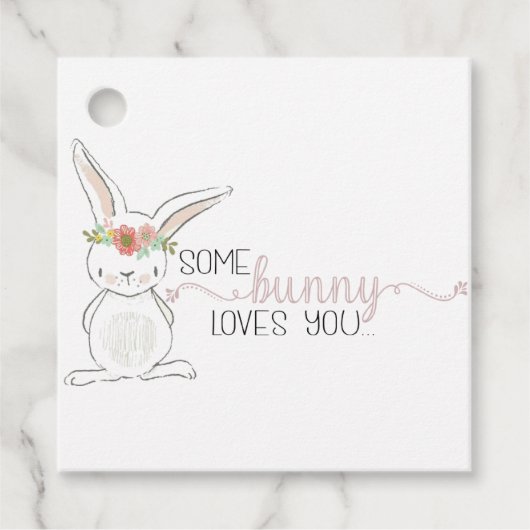 イースター、イースターバニー、イースターパッケージング フェイバータグ (正面)