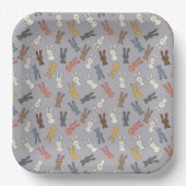 イースター ウサギ キャラクター ペーパープレート (正面)