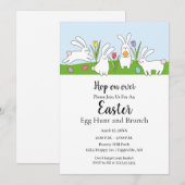 イースター・エッグハント・ブランチ・誕生日会へのご招待 招待状 (正面/裏面)