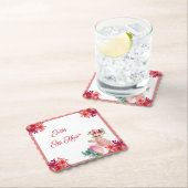 イースター エッグ ハント ルースチック バニー チック フローラル フレーム ペーパーコースター (インサイチュ)