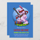 イースター・エッグ・狩りがオン・バニおもしろいー・ハンター 招待状 (正面/裏面)