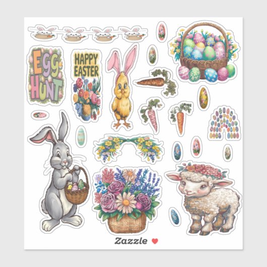 イースター カスタムカット ビニール ステッカー シール (シート)