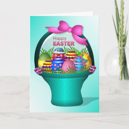 イースター-カラフルな卵 シーズンカード (正面)