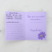 イースター カード 青い花 カスタム グリーティング カード (内部)