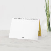 イースター カード 青い花 カスタム グリーティング カード (裏面)