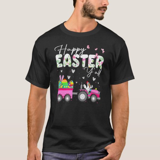 イースター キッズTシャツ 女の子 にわとり ハッピーイースター Tシャツ (正面)
