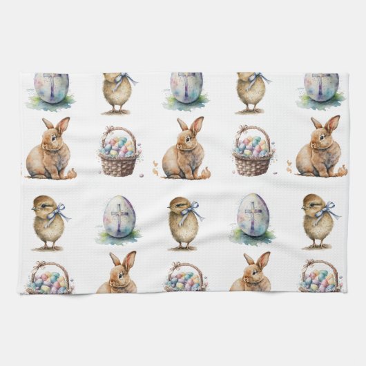 イースター キッチンタオル (横)