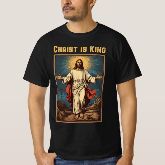 イースター・キリストはクリスチャンの王 Tシャツ (正面)
