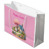 イースター ギフトバッグ – ウサギと卵の春のパーティー景品 (正面アングル)