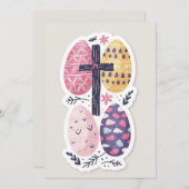 イースター・クリスチャン・カード、イースター・エッグ、イエズス・クロス シーズンカード (正面/裏面)