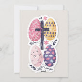 イースター・クリスチャン・カード、イースター・エッグ、イエズス・クロス シーズンカード (裏面)