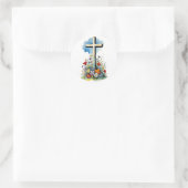 イースター・クロス・アート、AI生成、 ラウンドシール (バッグ)