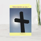 イースター・クロス・キリストが私たちの罪のために死んだIII シーズンカード (正面)