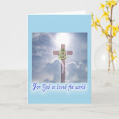 イースター・クロス・ゴッド・プロミス カード (黄色い花)