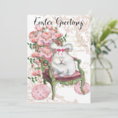 イースター・グリーティングフランスの、バニー・ラビット、ヴィンテージ シーズンカード (スタンド正面)