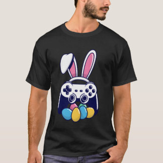 イースター ゲーマー バニー コントローラー 卵 Tシャツ