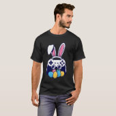イースター ゲーマー バニー コントローラー 卵 Tシャツ (正面フル)